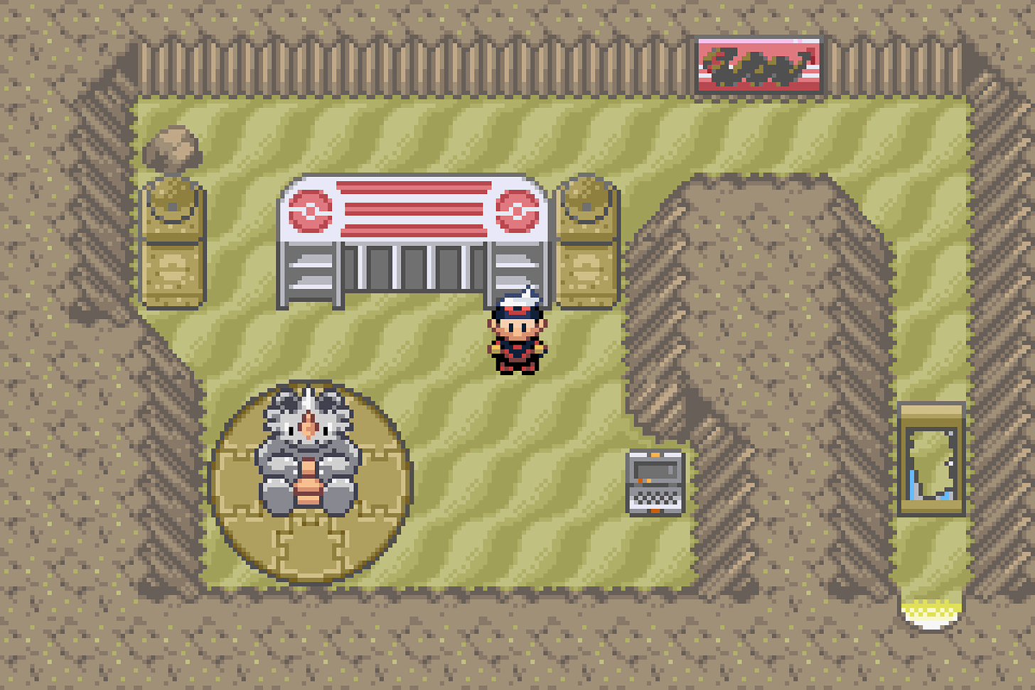 My original secret base, extracted from my copy of Pokémon Ruby cartridge, dating back to around 2003