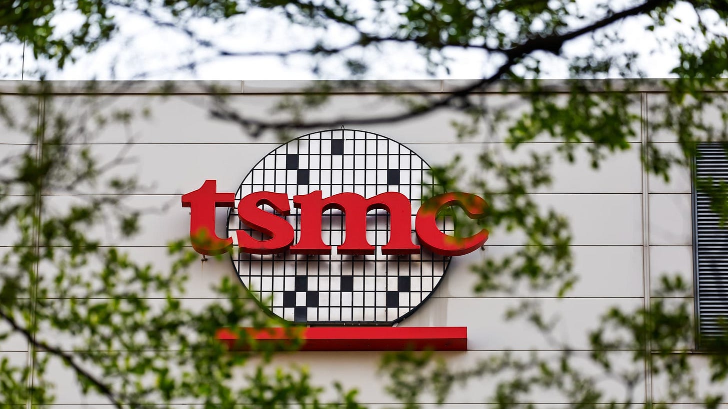 Taiwan Semiconductor Manufacturing Company (TSMC) headquarters in Hsinchu, Taiwan, on April 16, 2025. The United States President Donald Trump's administration has confirmed that tariffs on semiconductors and some other technology products will 'take place in the very near future'. With tariffs and export restrictions expected to be implemented by the American government, electronic products such as iPhone, smartphones, tablet, computer and other digital devices requiring advanced microchips, as well as suc