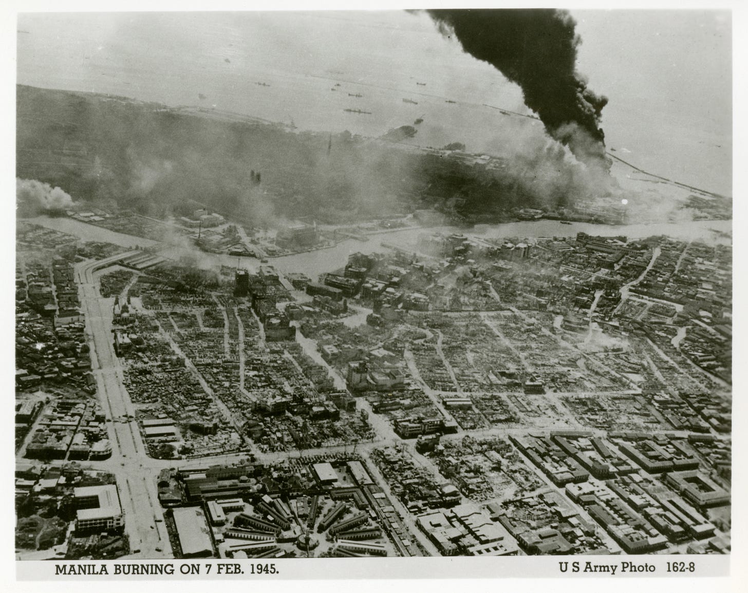 Bombed out Manila on fire, Philippines, 1945 | The Digital Collections of  the National WWII Museum : Oral Histories