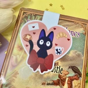 magnetic bookmark with Jiji from Kiki's Delivery service
