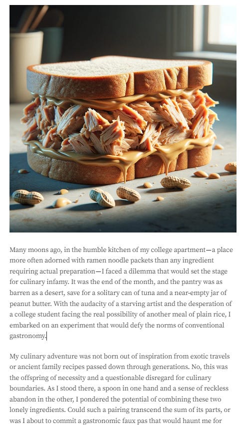 A peanut butter tuna sandwich recipe blog