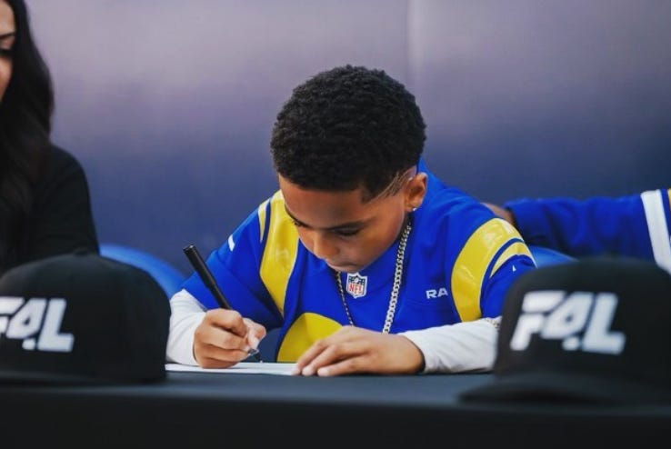 Nine year old signs NIL deal 