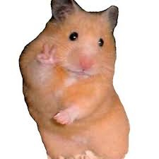 Chapa con la obra «Hamster meme signo de paz» de valwerty | Redbubble