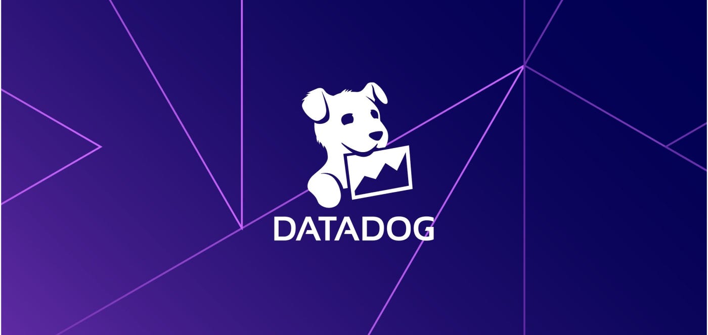 datadog logo on a purple gradient background