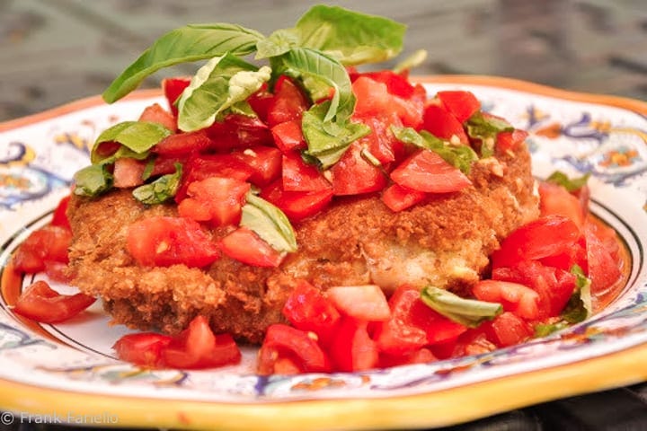 Veal Chop with Tomato Salad