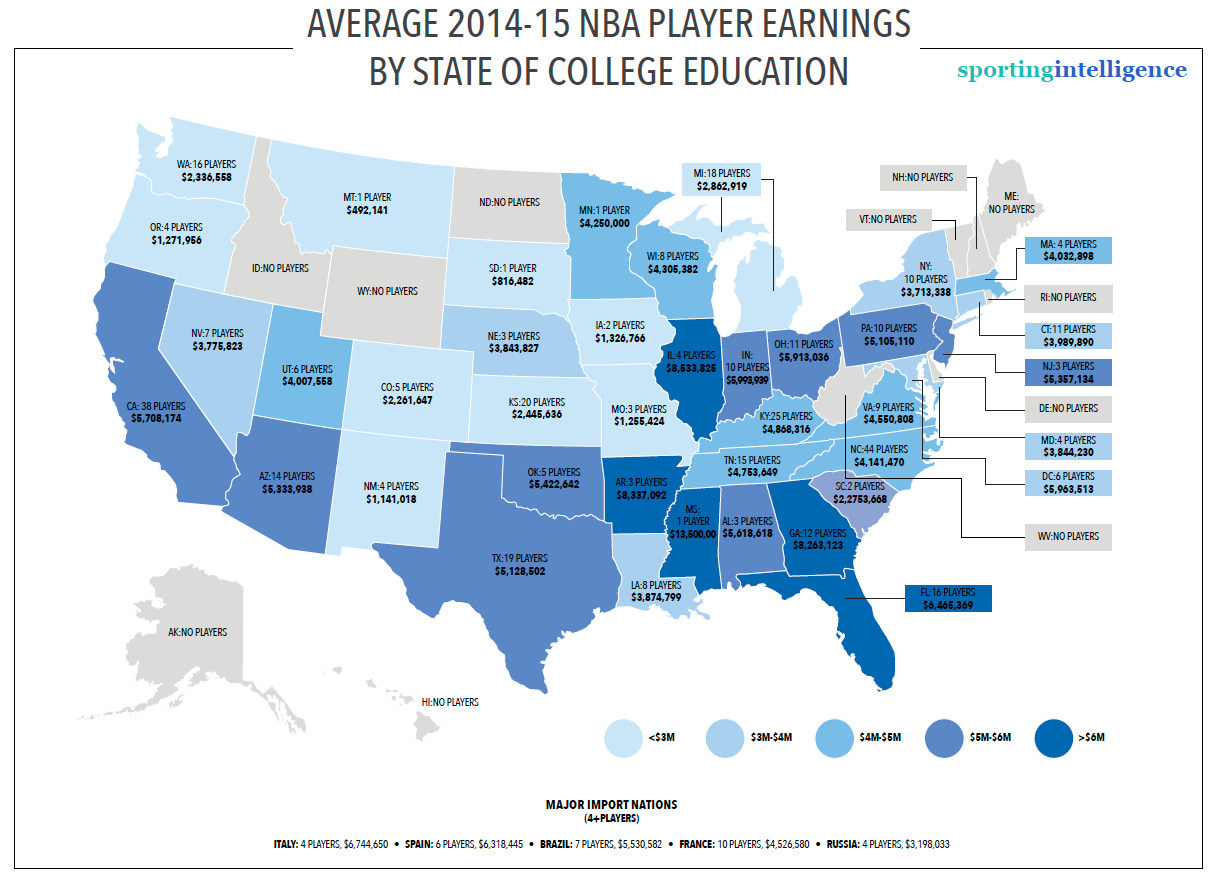 NBA map