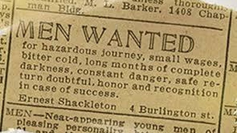 Shackleton Probably Never Took Out an Ad Seeking Men for a Hazardous  Journey | Smart News| Smithsonian Magazine