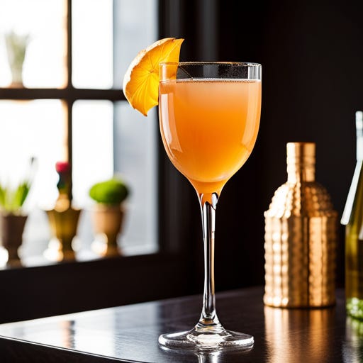 LangChain Elixir, an AI generated cocktail recipe by BarGPT.  Sophisticated and energizing cocktail with bourbon, citrus, and lavender