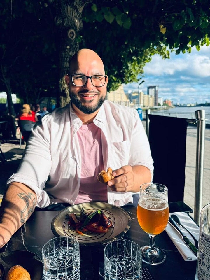 May be an image of 1 person, beard and beer