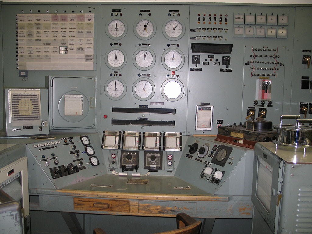 Example of a control panel showcasing an analog interface.