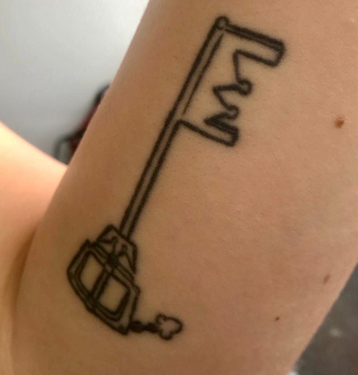 Tattoo Keyblade, The Main Weapon In A Game Called Kingdom Of Hearts.