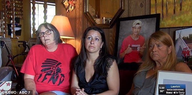 Presgrove's aunt Robyn Smith (center) and grandmother Deborah Smith (right) appealed for answers more than seven months after his death