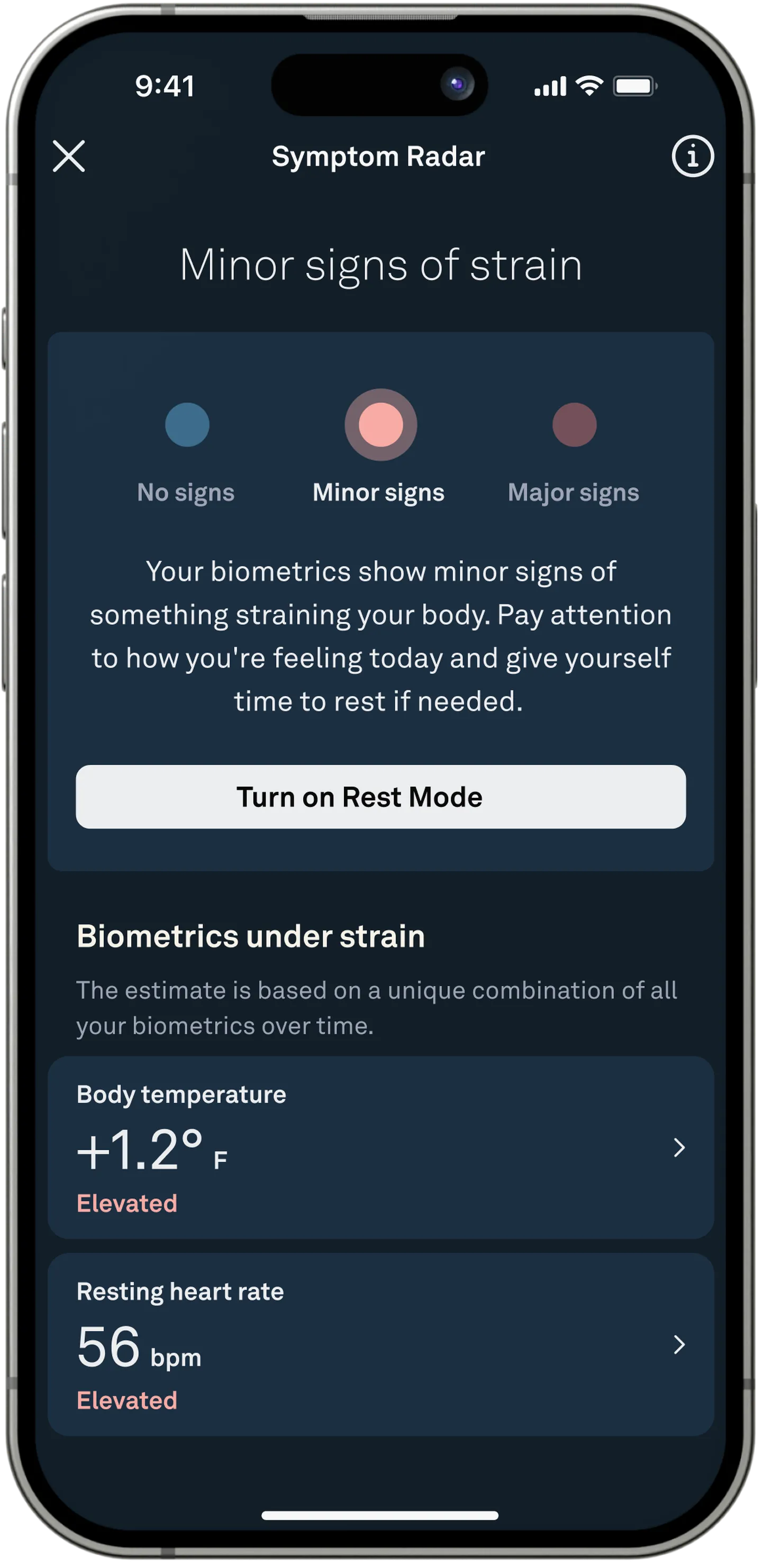 Oura Ring sickness detection