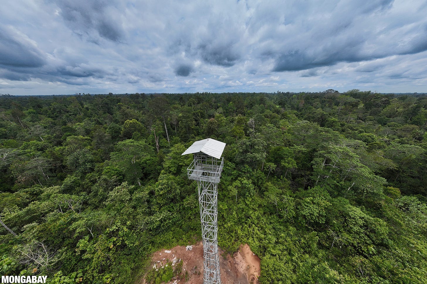 A fire watch tower in Jambi, Indonesia. 