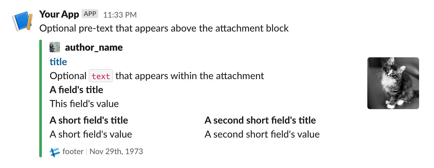 slack attachment