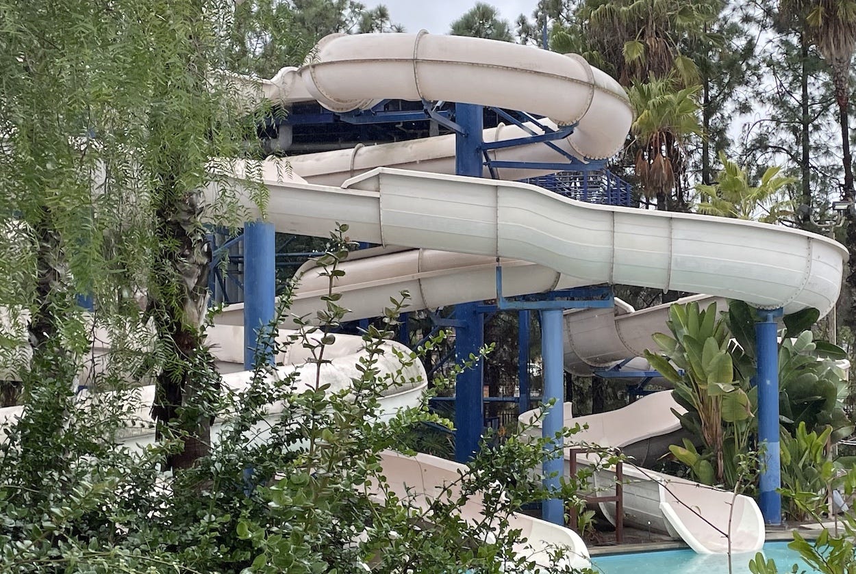 The slides at the Vista Wave Waterpark are in need of repair or replacement due to aging. Steve Puterski photo