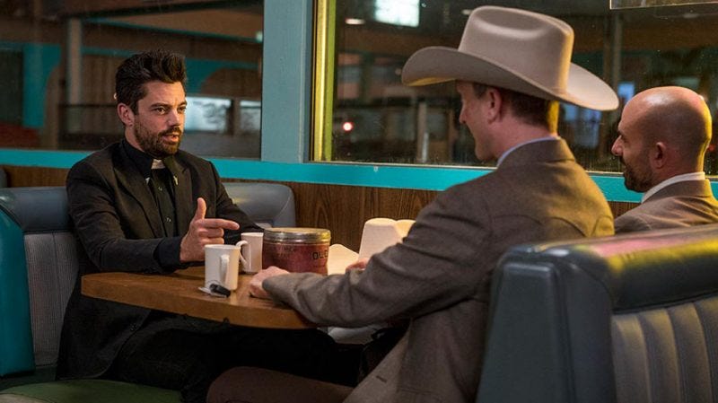 preacher jessie meets with cowboys sundowner