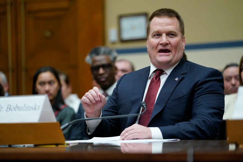 Tony Bobulinski testifying at the House Committee on Oversight and Accountability hearing regarding allegations against Joe Biden