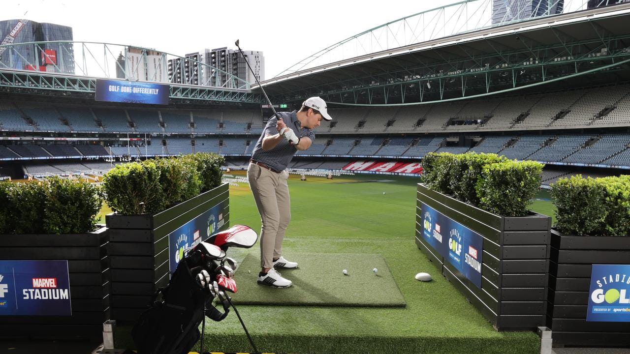 Marvel Stadium 'Stadium Golf': Turned into nine-hole golf course | Herald  Sun