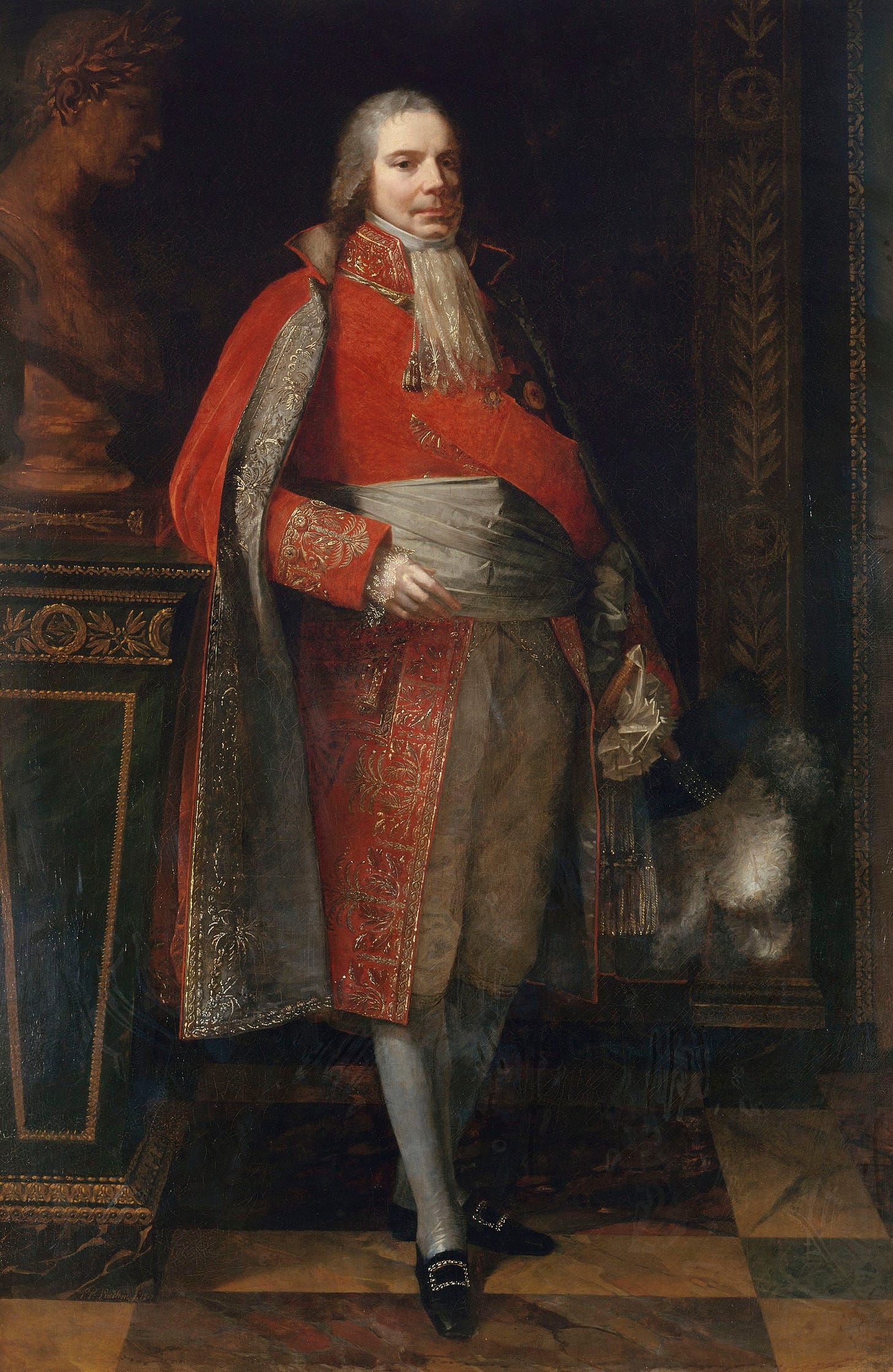 Portrait en pied de Charles Maurice de Talleyrand-Périgord, diplomate français sous la Révolution, l'Empire, la Monarchie