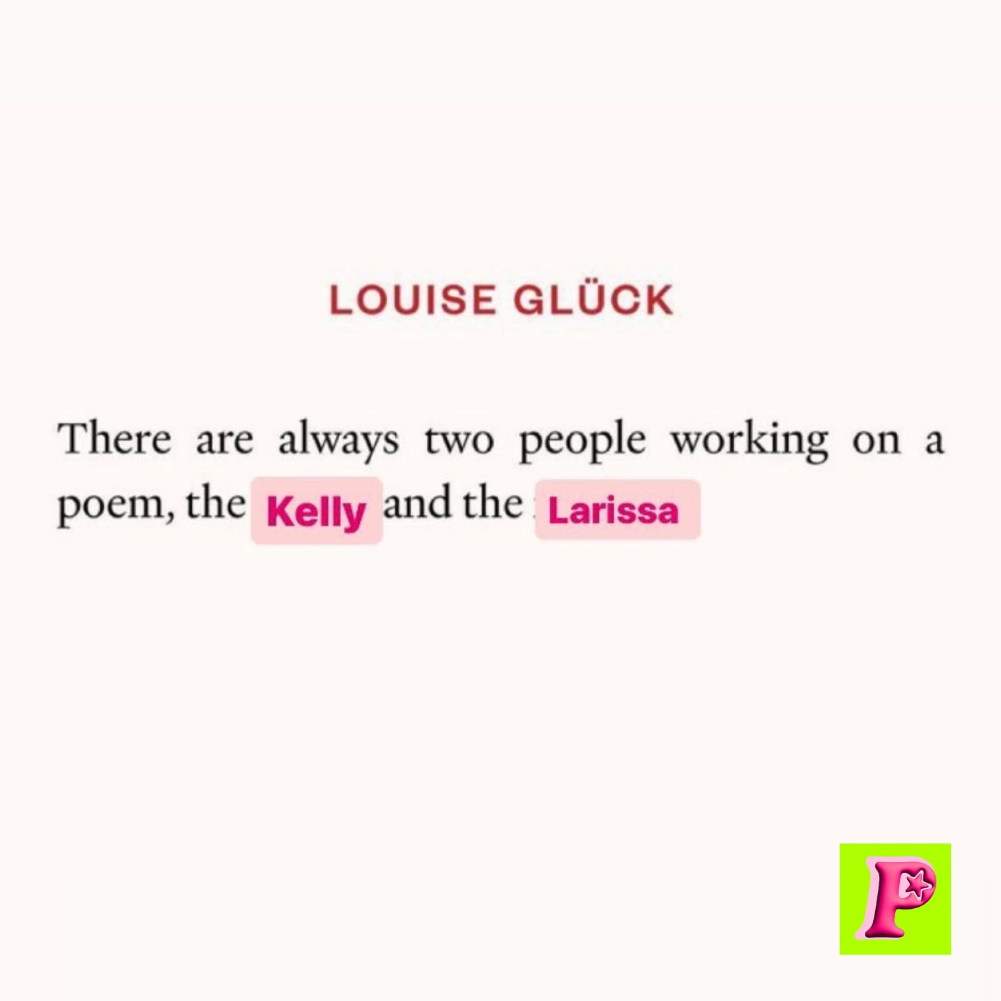 Louise Gluck poem