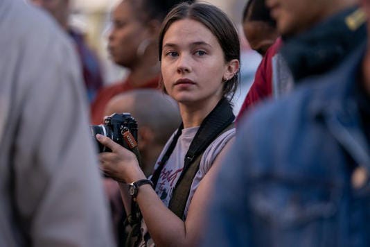 Murray Close/A24 Cailee Spaeny in 'Civil War'