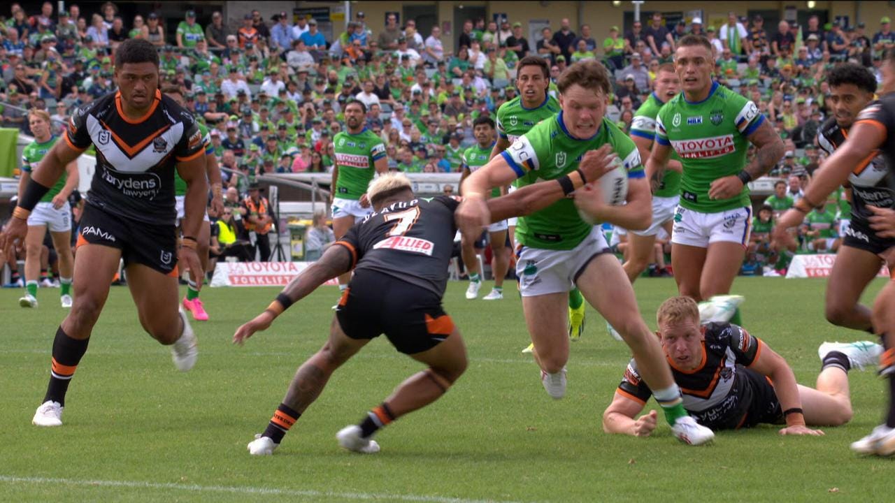 Benji Marshall benches Jayden Sullivan as Canberra Raiders stroll past  Wests Tigers in comfortable NRL victory | The Weekly Times