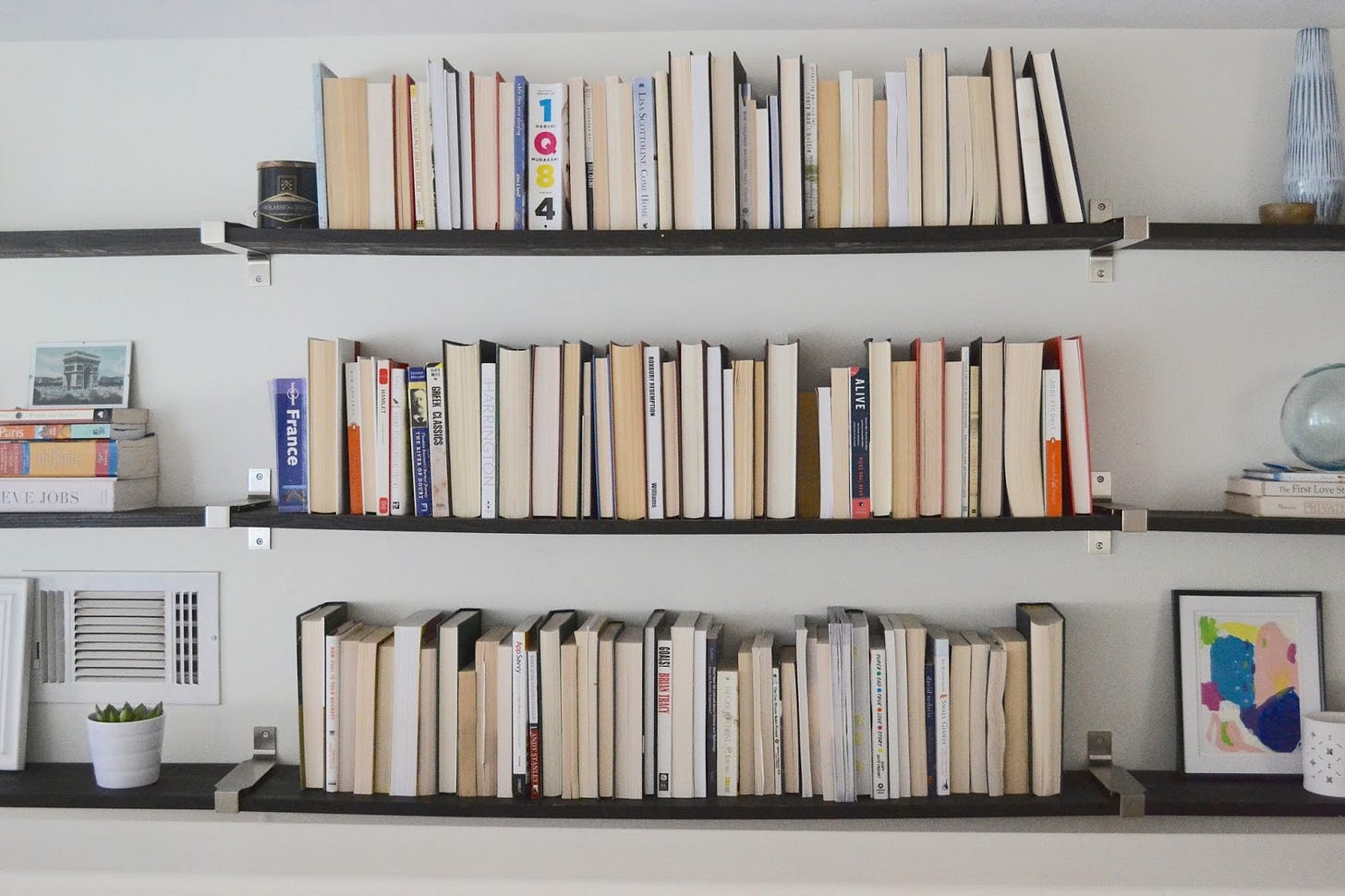 styling difficult bookshelves - Design Post Interiors