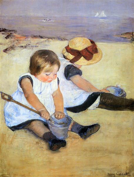 Children Playing On The Beach, 1884 - Mary Cassatt