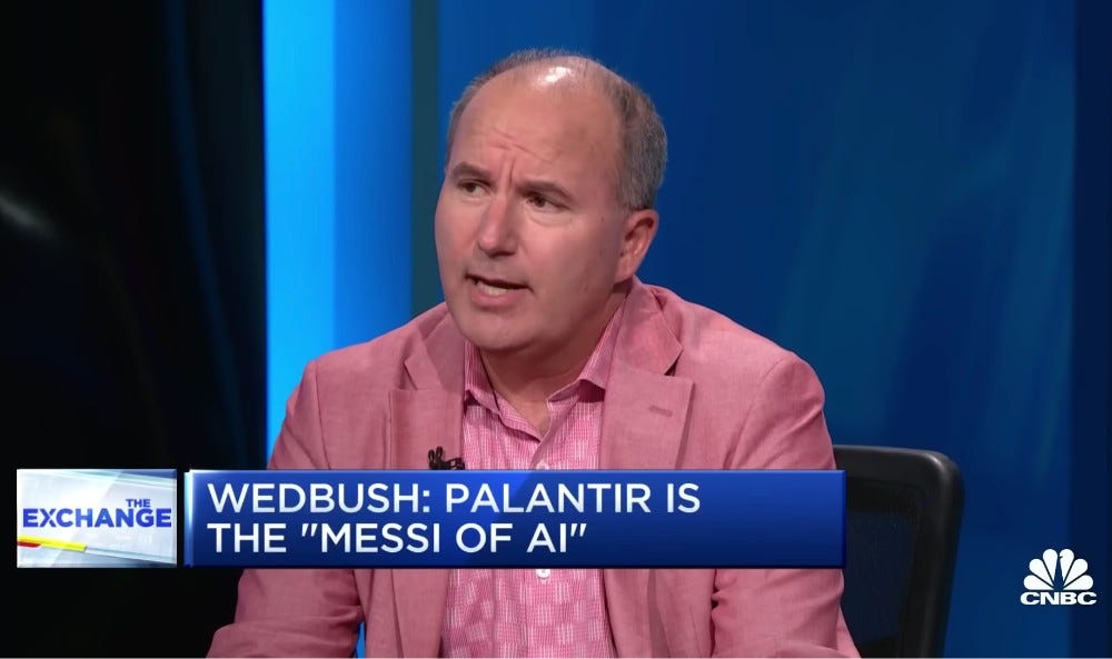 Dan Ives on CNBC calling Palantir the Messi of AI