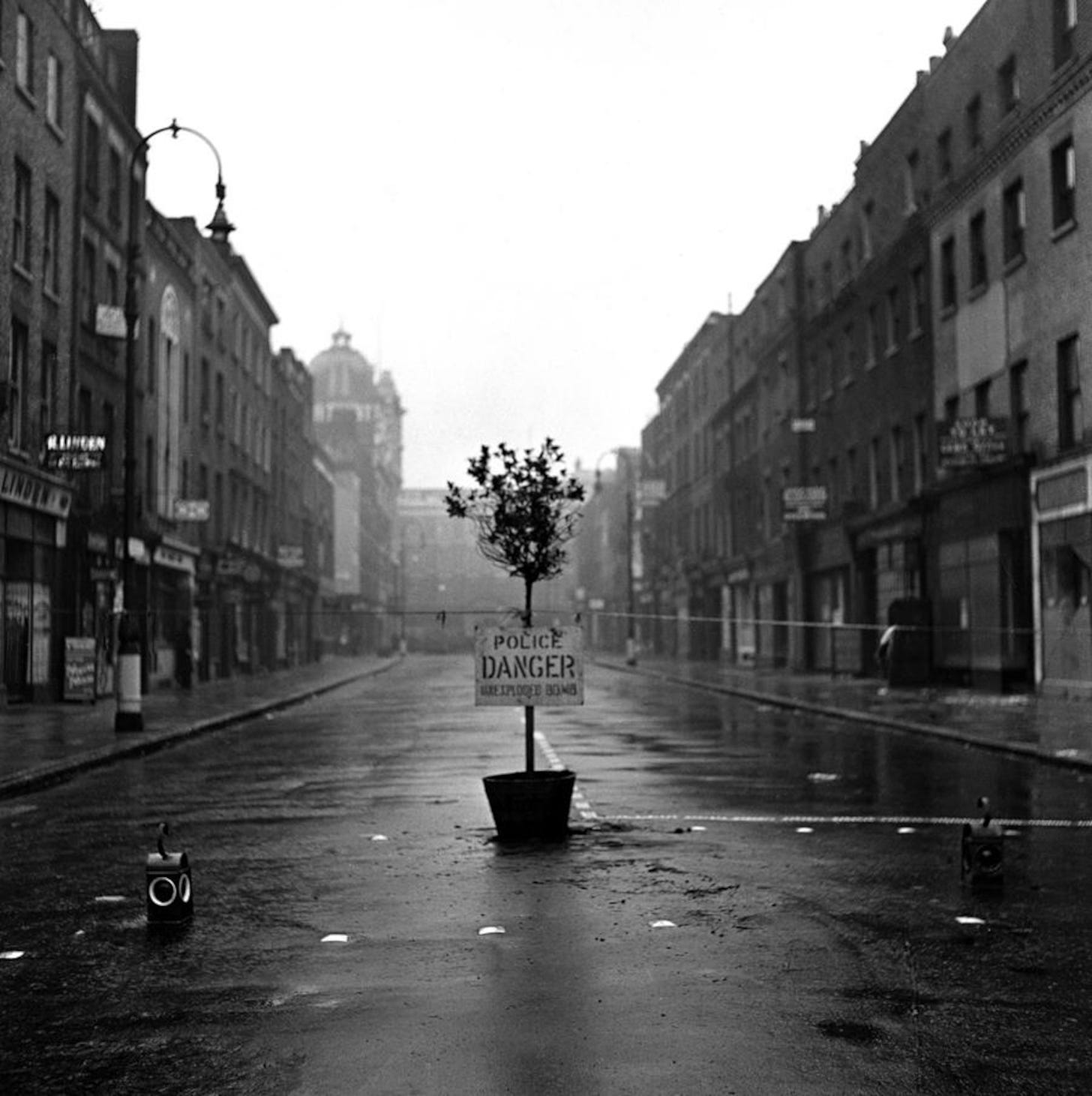 A photo of Goodge Street looking east towards Tottenham Court Road.