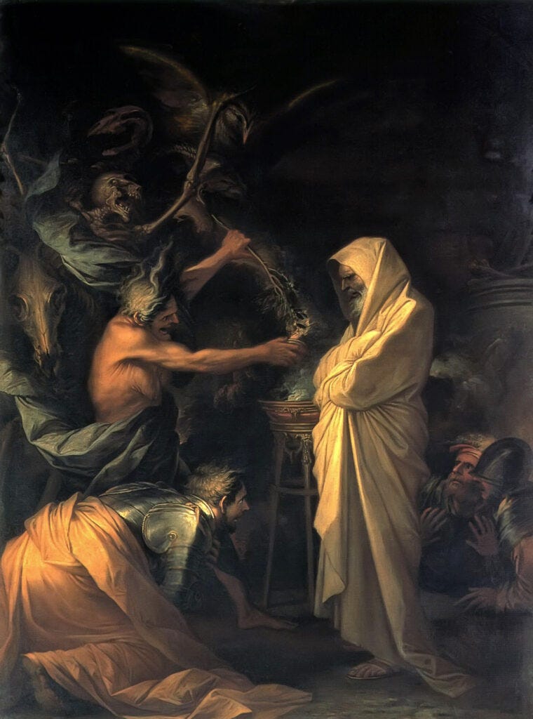 The Ghost of Samuel Appearing to Saul" by Salvator Rosa| Daily Dose of Art