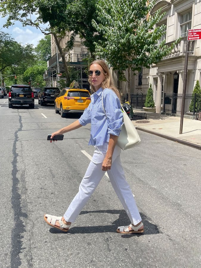Nikki Kule in KULE Nell shirt Nikki Kule in KULE Nell shirt