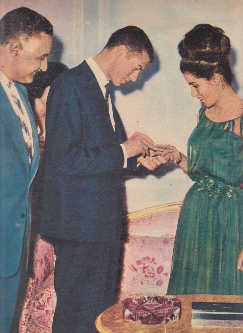 1964, President Nasser’s daughter gets married.
