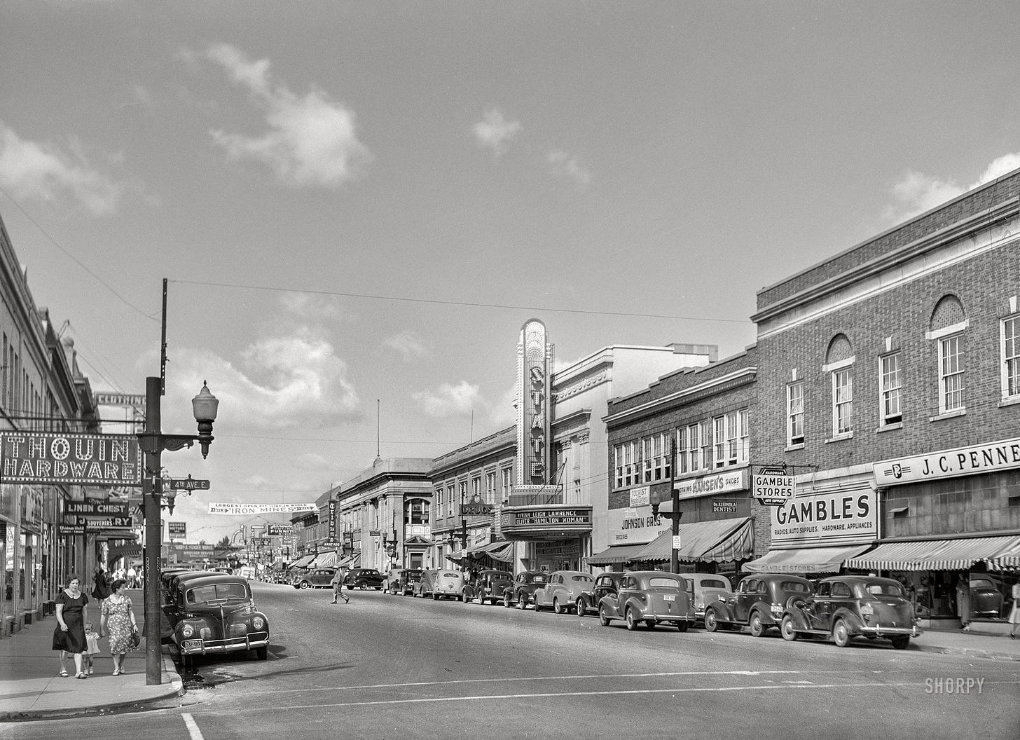 Main street of Hibbing, Minnesota August 1941 (Photo by John Vachon ...