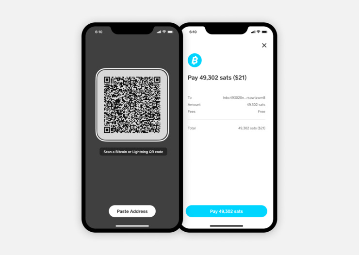 Cash App – Adopts Lightning Network for fast and free bitcoin payments