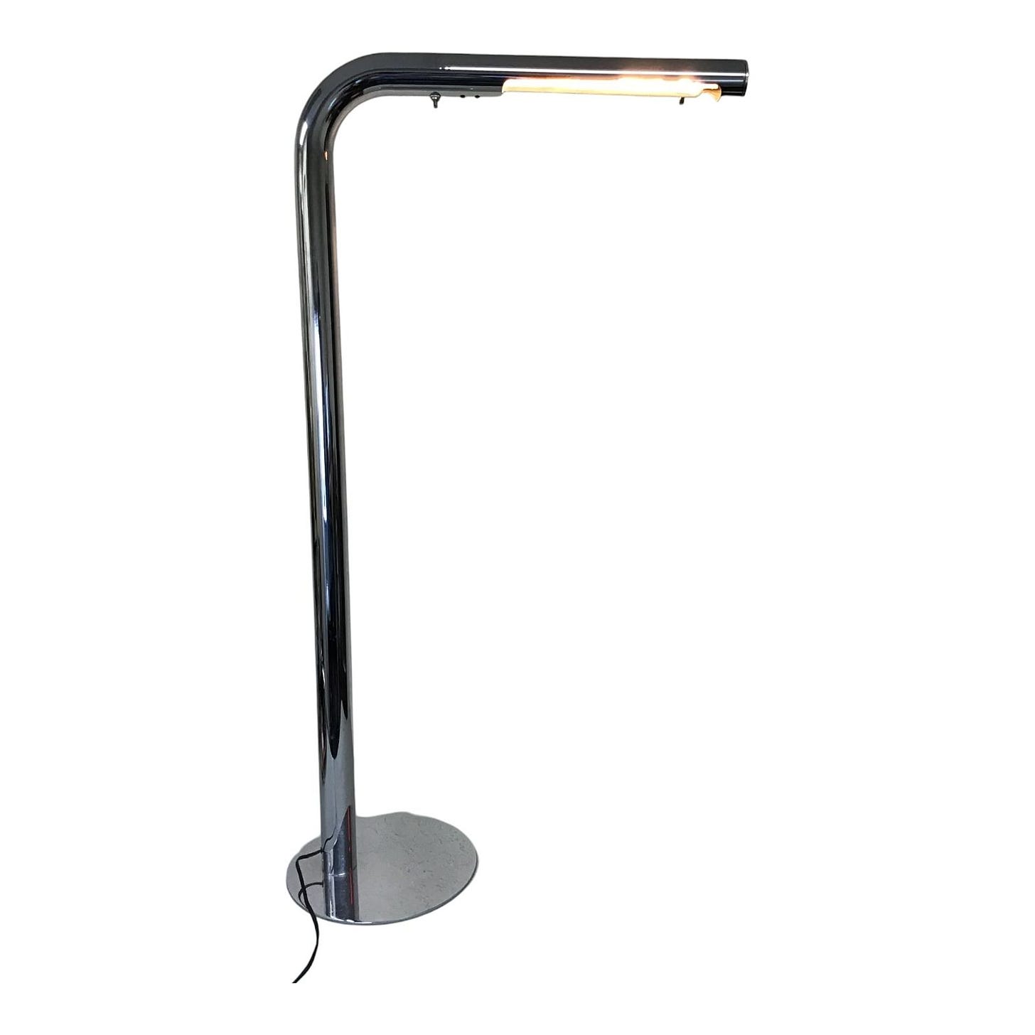 Robert Sonneman Chrome Mid Century Floor Lamp