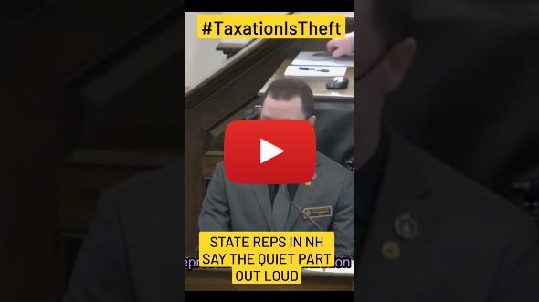 State Reps in New Hampshire know that Taxation is Theft #newhampshire #libertarian #freestateproject