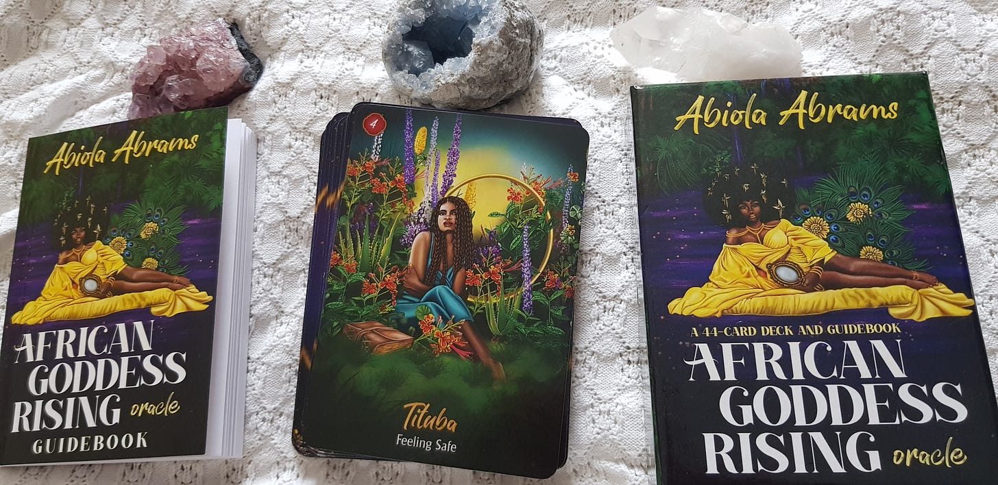 African Goddess Rising Oracle Deck by Abiola Abrams