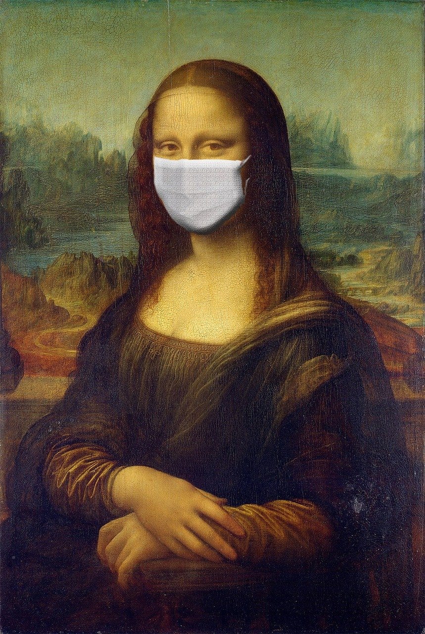 Free Mona Lisa Mask illustration and picture