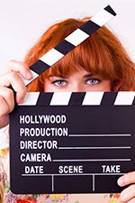 Gender in the film industry with clapperboard