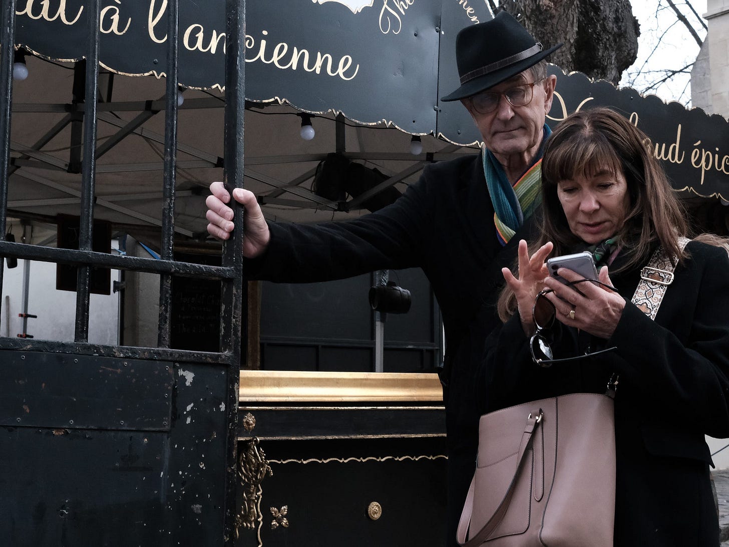 Couple in Paris.