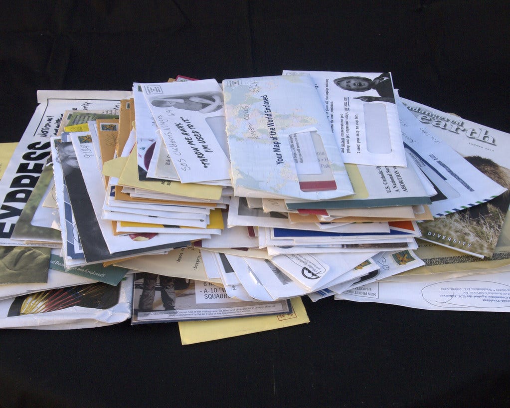 Pile of junk mail | Read more about my adventures in junk ma… | Judith E.  Bell | Flickr