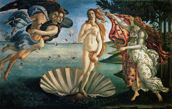 Birth of Venus by Sandro Botticelli at Uffizi Gallery in Florence