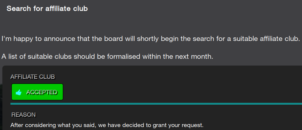 Football Manager 2023 Affiliate Club