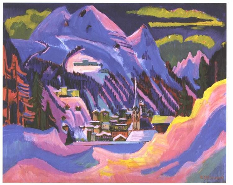 Davos in Snow - Ernst Ludwig Kirchner - WikiArt.org