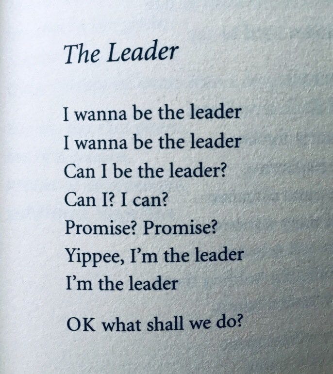 Brian Bilston on X: "This poem by @McgoughRoger sums up the Tory leadership  contest. https://t.co/o1wphHVg97" / X