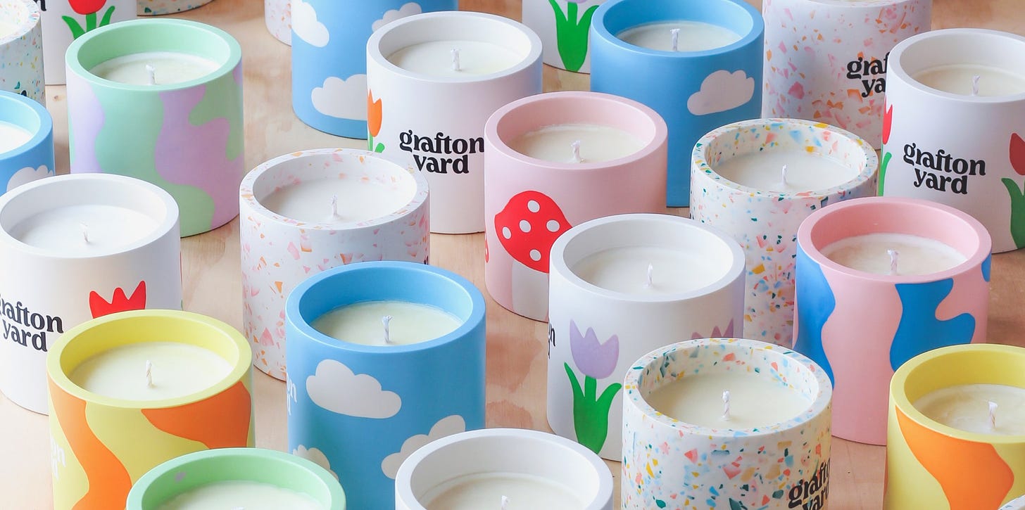 Lots of Grafton Yard candles