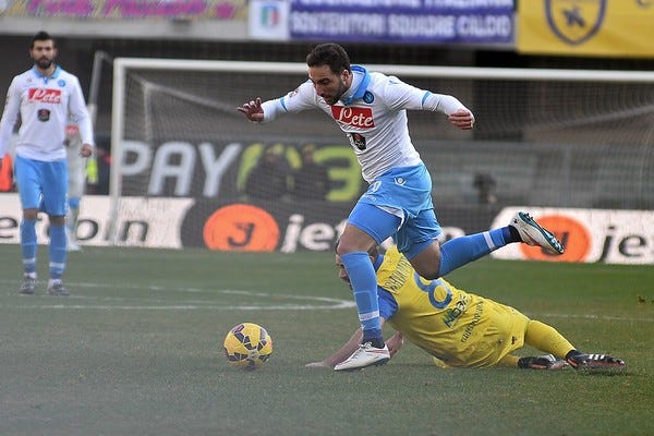 napoli defeats chievo verona serie a soccer 2015 images