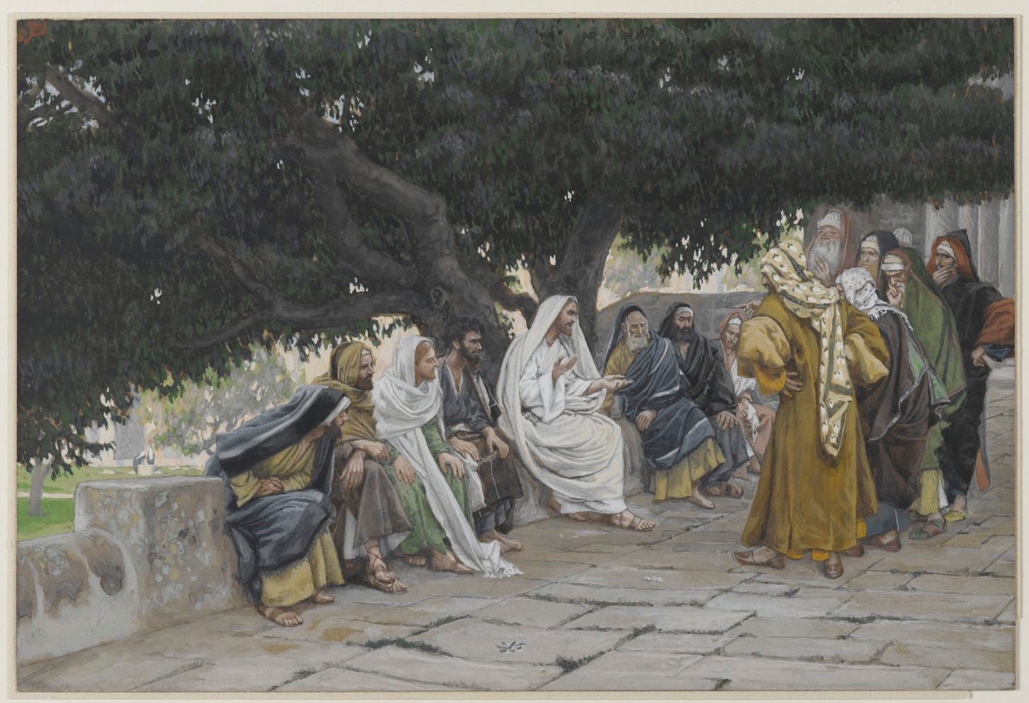 The Pharisees and the Saduccees Come to Temp Jesus, James Tissot 1886-1894